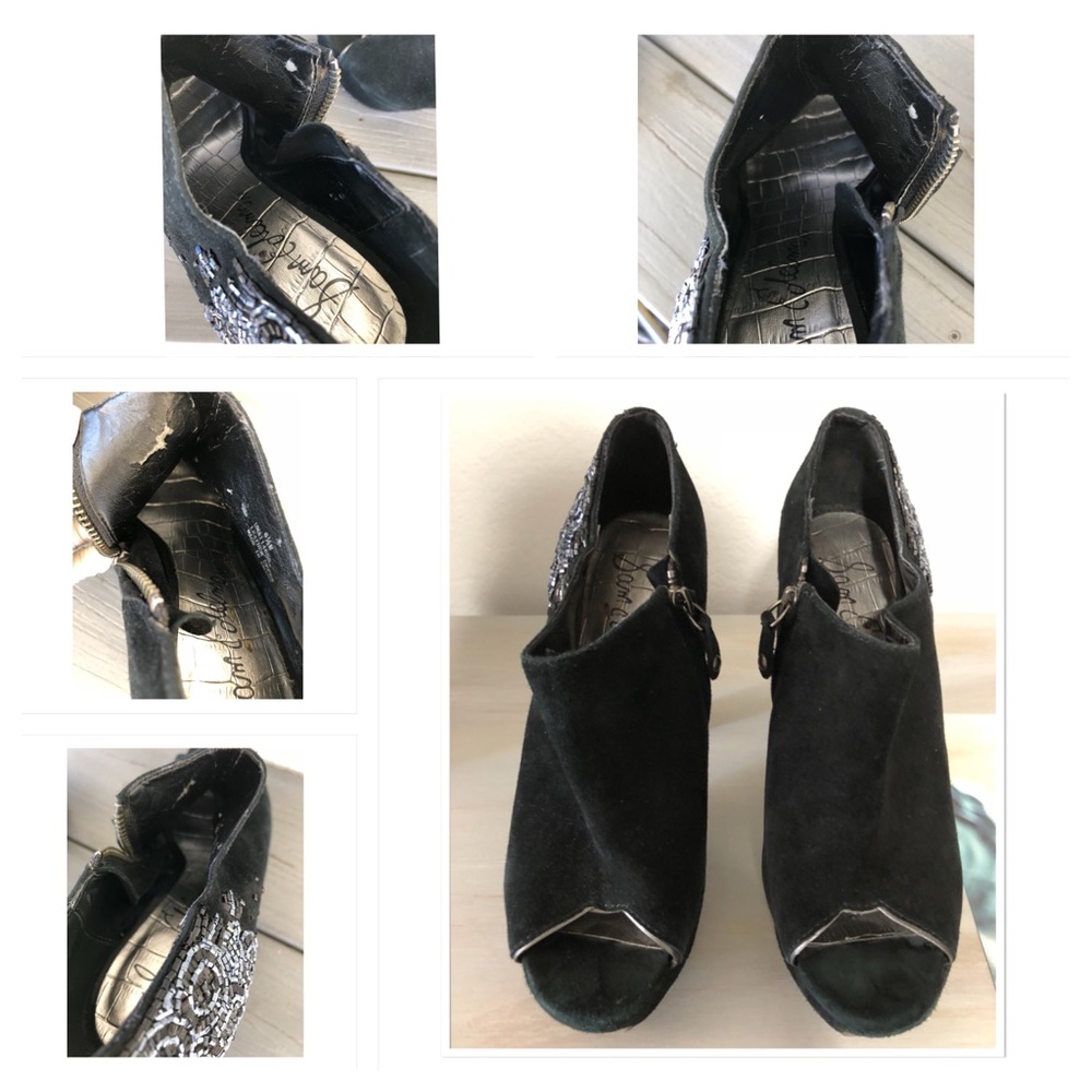 Sam Edelman Open Toe Bootie With Sequins / Zipper - image 7